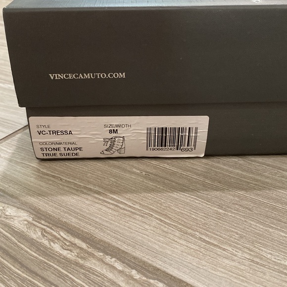 Vince Camuto Tressa lace up heeled sandal stone taupe - Picture 8 of 8